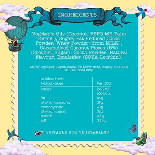 Monty Bojangles Spirit Blue Cocoa Dusted Truffles Cat Tin (4.37 oz) - Coconut Crush Luxury Chocolatey Truffles - Collectable Cat Tin Chocolate Gift