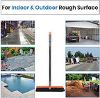 TreeLen 18 inch Push Broom Outdoor - Heavy Duty Broom for Driveways, Sidewalks, Patios and Deck Cleans Dirt, Debris, Sand, Mud, Leaves and Water-18 Wide Bristles