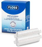 2-Spools Dental Floss Refill Unflavored – 320 Meters Total Micro Textured New Version (Fits Most Refillable Floss Dispensers, Smooth Glide, Shred-Resistant)