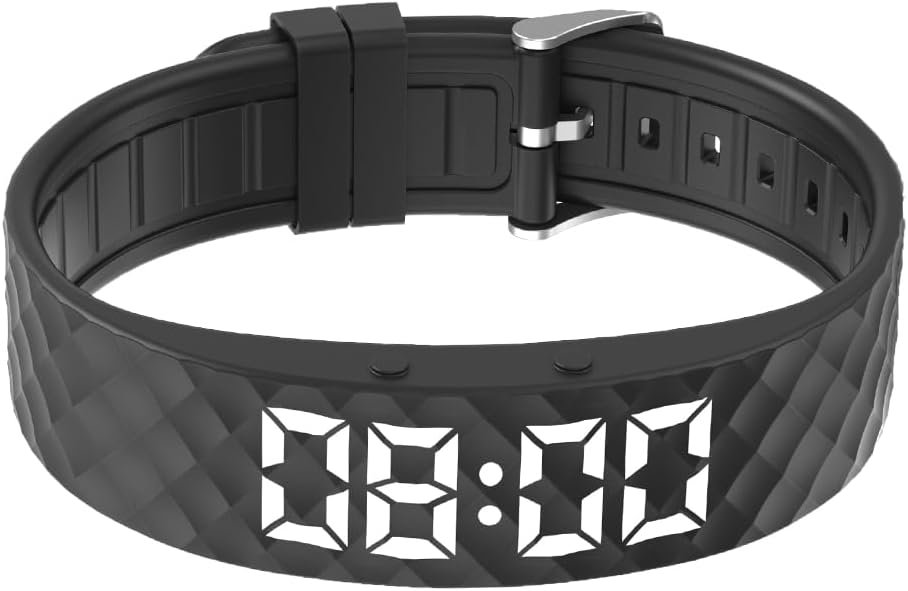 Vibrating Alarm Watch, Potty Training Wristband Rechargeable Pill Reminder Watch with 15 Daily Alarms
