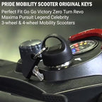 Pride Mobility Scooter Replacement Key Set Compatible with Go-Go Elite Traveller/Sport/Ultra X,Victory, Revo, Zero Turn, Maxima, i-Go, Pursuit, Legend, Celebrity (1 Set)