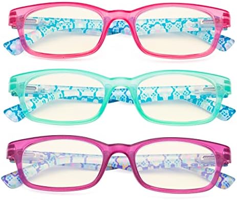 Eyekepper Multipack tinted Blue Light Blocking Reading Glasses for Women Men Readers Computer Eyeglasses