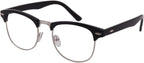 Oversize Bifocal Readers Mens Womens Students Home Office +1.00 Black Hornrim Reading Glasses
