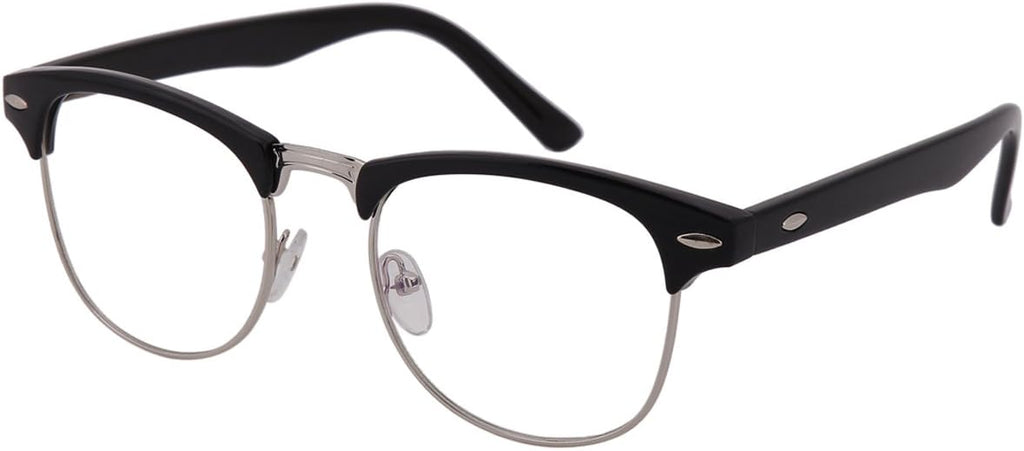 Oversize Bifocal Readers Mens Womens Students Home Office +1.75 Black Hornrim Reading Glasses