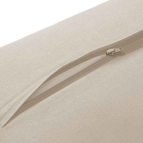 Yoga Meditation Cushion, 25" x 12" Rectangular Bolster with Organic Cotton Cover