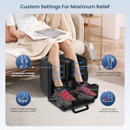 COMFIER 2 in 1 FSA Foot Massager Machine,HSA Shiatsu Foot and Calf Massager with Heat,Kneading,Vibration,Compression Massagers for Feet Health,Plantar Fasclitis,Mother‘s Day Gifts for Mom