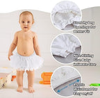 Baby Girls Soft Fluffy Tutu Skirt with Diaper Cover, Tulle Dress Skirt 3 Layers Soft for Newborn,Toddler