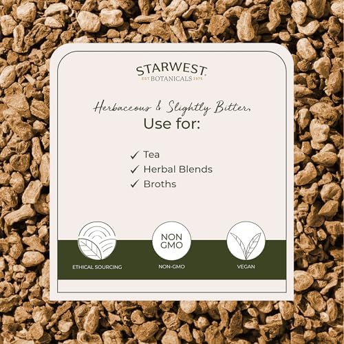 Starwest Botanicals Organic Devil's Claw Root - Dried Herb for Tea & Natural Herbal Blends, Pure Devil's Claw Root, Cut & Sifted, Certified Kosher, Non-GMO - 4 oz Pouch
