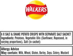 Walkers Salt and Shake Multipack Crisps, 6 x 24 g