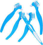 KOMBIUDA 5pcs Dual-Headed False Tooth Brushes for Denture Cleaning Easy to Use Tooth Care Tools