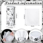 Fourluoo 12 Pack Skull Cylinder Tissues for Car Bulk Gothic Skeleton Round Cylinder Holder with 3 Ply Facial Tissues for Travel Home Bathroom Office Accessories