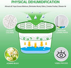 NATRUTH Moisture Absorber boxes, Jasmine 800ml(6 PACKS)*12.5OZ Closet Dehumidifier, Eradicate Odor Moisture Absorbers Bucket, Humidity Absorber,Dehumidifier for Closet,Bathrooms, Kitchen & Boats