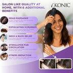 IKONIC 3-in-1 Electric Scalp Massager for Hair Growth -Vibrating Head Massager Brush for Stimulation and Circulation, Use as Exfoliator, Scrub, Massager, Hair Detangle, Massage Gift for Men and Women