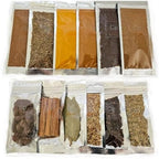 Spice & Seasoning Set - Ground Whole Indian Spices: Bay Leaves | Brown Mustard |Cayenne | Cinnamon | Cloves | Coriander | Cumin | Curry | Fennel | Ginger | Garam Masala