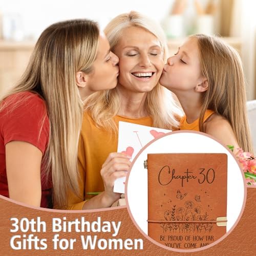 BeneCharm 30th Birthday Gifts for Women, Chapter 30 Journal Gift for Her, 1996 30th Birthday Gifts for Women, 30 Year Old Bday Gift for Friend, Sister, Wife, Mom, Turning 30 Notebook Present