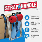 6' Carrying Strap with Handle | Adjustable Belt | Heavy Duty, Easy, Safe, Secure, Lifting, Moving, Carry Strap for Boxes, Groceries | Best Luggage Strap (Strap-A-Handle 6ft. Length, 40lb. Capacity)