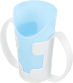 CHILDWEET Elderly Convalescent Feeding Cup with Lid and Base, Choking-proof Liquid Diet Drinking Cup for Bedridden Patients, Anti-spill Blue Drinking Aid for Dysphagia Care