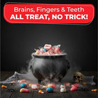 Fusion Select 8 Oz Individually Wrapped Gummy Body Parts Candy - Halloween Gummies & Trick or Treat Candy for Party & Goodie Bags - Spooky Assortment of Brain, Teeth, Fingers & Nose Candies