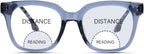 Bifocal Reading Glasses for Women Men Oversized Blue Light Blocking Clear Top Computer Readers