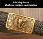 Men Genuine Leather Belts for Jeans Pants Fashion Business Suit Belt for Men,Black,115cm/waist:33"~35"