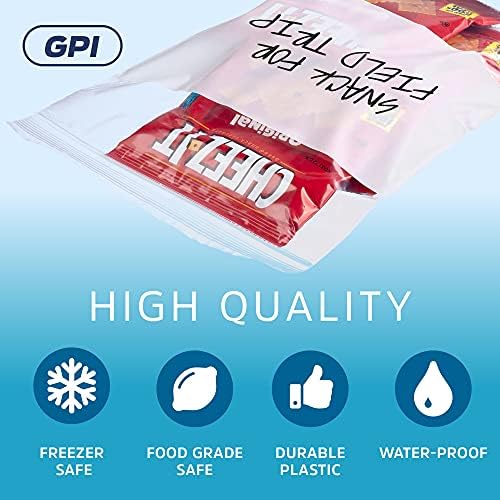 GPI - 6" x 9" - Bulk Pack of 100, 4 Mil Thick, Heavy Duty, Clear Plastic Reclosable Zip Bags, With Write-on White Block for Labeling, Strong & Durable Poly Baggies With Resealable Zipper Top Lock.