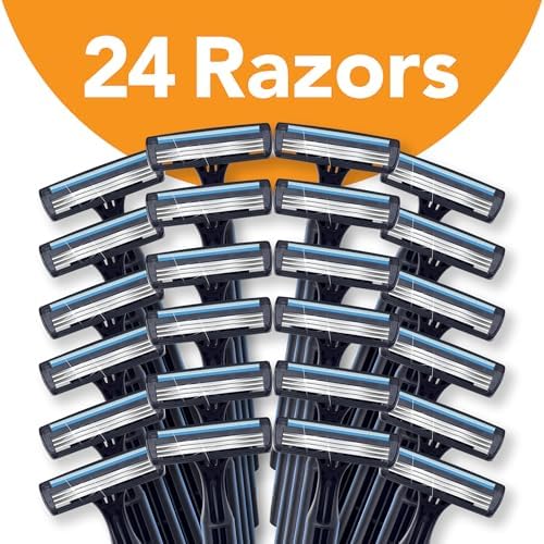 BIC Comfort 3 Disposable Razors, Long-Lasting 3-Blade Razors for Men, Perfect razors Designed for Smooth and Comfortable Shave, 24-Count