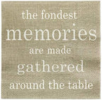 13 Inch Paper Luncheon Napkins, 20 Fondest Memories Design Printed Napkins - 3-Ply, Textured Edges, Gray Paper Decorated Napkins, Soft And Strong, For Parties Or Catering Events - Restaurantware