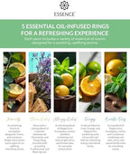 Essence Nasal Diffuser Custom Blends Bundle – Essential Oil Silicone Nose Rings for Energy, Immunity, Stress & Allergy Relief – Wearable Aromatherapy for Daily Wellness & Relaxation