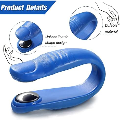 2Pcs Tiger Mouth Clips, Wearable Acupressure Hand Pressure Point Clip, Acupoint Massage Clip with Magnets for Relief Tension Anxiety, Headache Pain, Blue