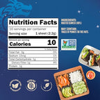 Blue Dragon Sushi Nori - 0.77oz (Pack of 10) - No Artificial Flavors Or Preservatives - Made With 100% Roasted Seaweed Sheets - Vegan, Gluten Free Seaweed Wraps - Ideal For Sushi Rolls & Hand Rolls