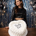 21 Birthday Cake Topper – Acrylic "Twenty One" Decoration for Happy 21st Birthday Party, Cake Decorations for Him & Her (twenty one B)