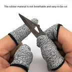 12 PCS Cut Resistant Finger Cots Protector Finger Sleeve Protectors Reusable Finger Guards Finger Covers Protection Cots for Kitchen,Work, Sculpture, Anti-Slip, Reusable,Gloves Life Extender