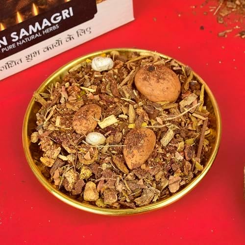 SATVIK 500 Gram Havan Samagri for Pooja | Hawan Kund, Durga Puja, Home Pooja, Yagya, Diwali Hawan/Havan Yagya Shanti Hindu Pujan Rituals Home Mandir Religious Spiritual Prayers Pooja