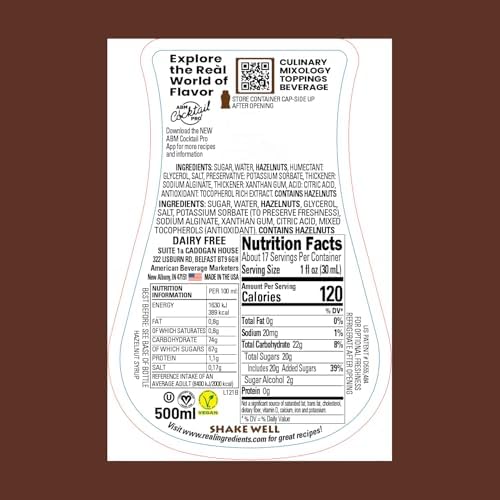 Hazel Reàl Infused Exotics, Cream of Hazelnut, 16.9 FL OZ Squeezable Bottle