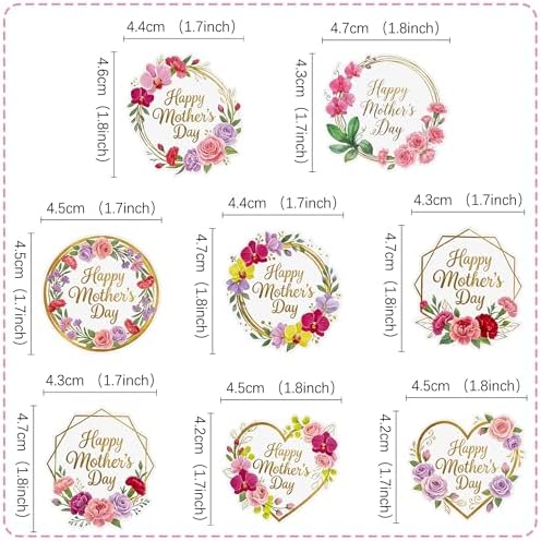 56 Pcs Edible Cupcake Toppers with Floral Decorations for Mother's Day, Mom's Birthday, and Best Mom Ever Celebrations (Style 1)