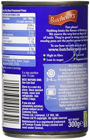 Batchelors Mushy Chip Shop Style Processed Peas 300G