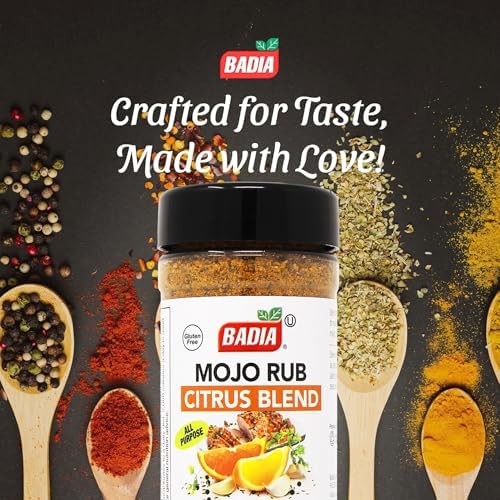 Badia Mojo Rub Citrus Blend 5 oz – Zesty Garlic & Citrus Marinade Seasoning – Bold Latin Inspired Dry Rub with Orange, Lemon & Lime