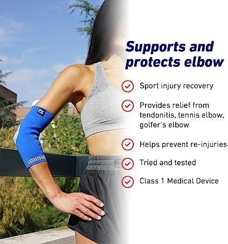 Neo-G Elbow Support - For Arthritis Relief, Joint Pain, Tendonitis, Elbow Injury, Recovery, Sports, Tennis - Multi Zone Compression Sleeve - Airflow Plus - Class 1 Medical Device - L