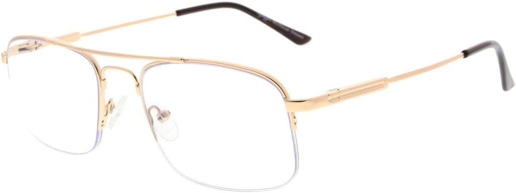 Eyekepper 3 Levels Vision Multifocus Reading Glasses UV Protection Progressive Readers Men Women Bendable Memory Frame