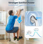 2 Pack 16 Inch Elderly Heavy Duty Shower Handle, Seniors Grab Bars for Bathtubs, Suction Cup Removable Handrails, Safety Bathroom Grip for Handicap (Light Gray)