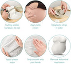 Navaris Plaster Cloth Rolls (L, Pack of 6) - Gauze Bandages for Body Casts, Plaster of Paris for Craft Projects, Belly Casting Kit Pregnancy - Easy Use Wrap Strips - 6" W x 118" L