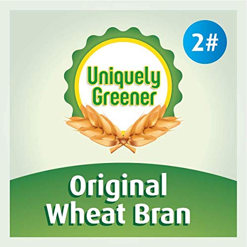 Uniquely Greener Wheat Bran, 2 lb – Non-GMO, Chemical-Free, All-Natural, Unprocessed, Finely Milled Wheat Bran for Baking, Cooking, Mushroom Growing, Fiber, Iron, and Protein