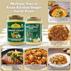 Asian Kitchen Ginger Garlic Cooking Paste 26.5oz (750g) Glass Jar ~ Vegan | Gluten Free | NON-GMO | No Colors | Indian Origin