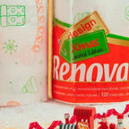 Renova Christmas Paper Towels, Limited Edition, 2-Ply, 120 Sheets, Holiday Design with Festive Prints