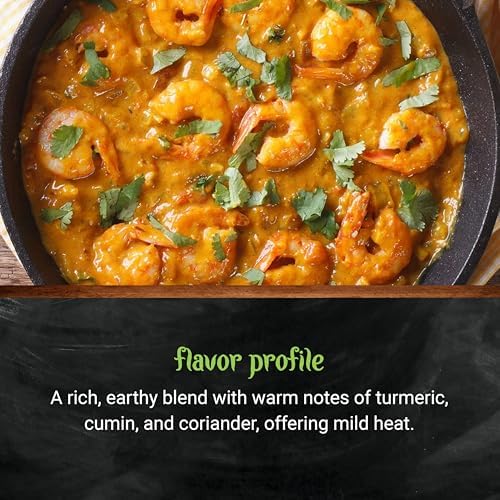 Frontier Co-op Certified Organic Curry Powder, 1-Pound Bulk, Aromatic Blend 11 Indian Cooking Spices for Meat, Seafood, Tofu