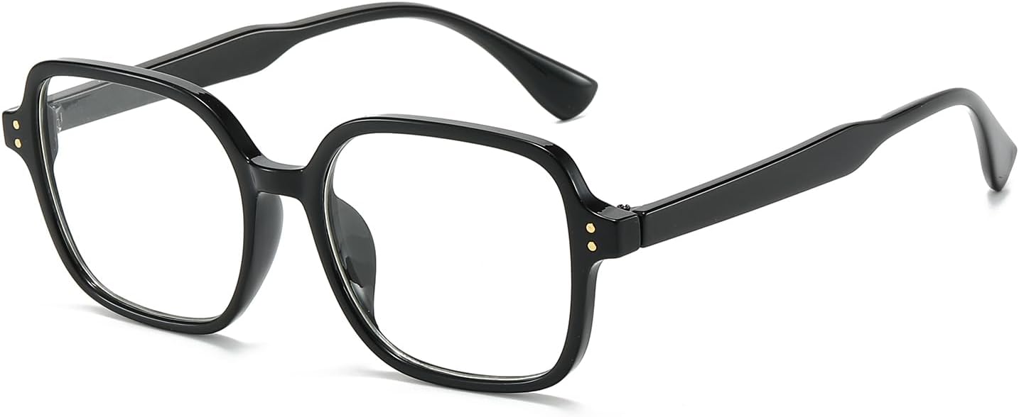 LJCZKA Blue Light Blocking Glasses Square for Women and Men,Retro 90s Rectangle Computer Gaming Glasses
