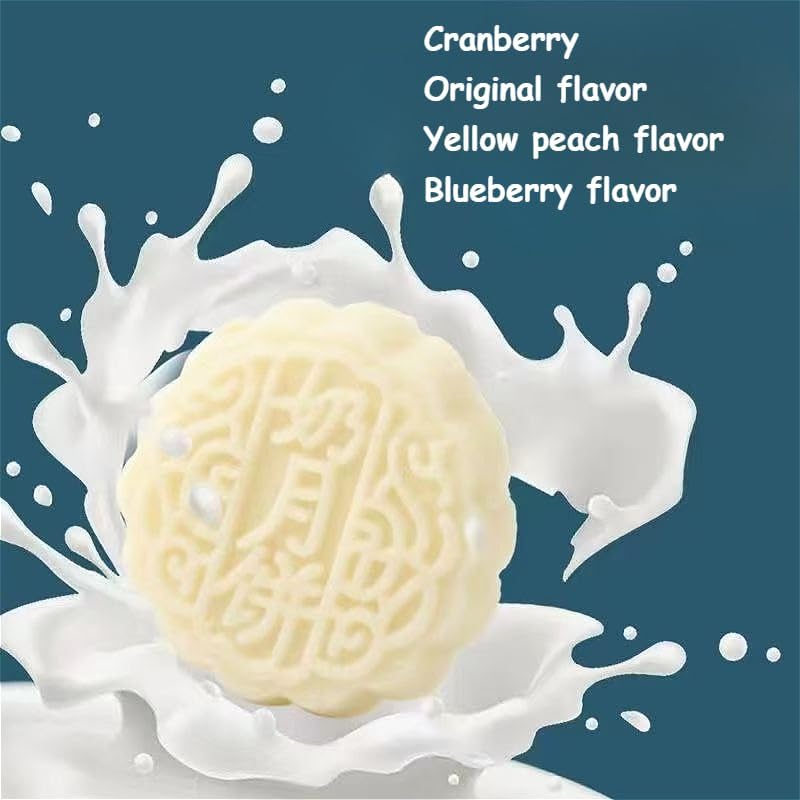 【4 Flavors Milk mooncake】Mid-Autumn Festival Moon Cake,Breakfast Cake,Delicious Dim Sum,Instant Dessert,Healthy Chinese Snacks Gifts,Snack Food,Fruit Snack,New Year Goods,Biscuit (Mix 4 flavors,12 packs)