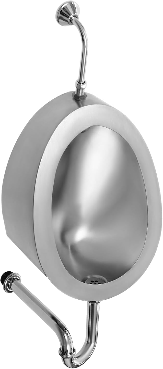 304 Stainless Steel Urinal for Men, Wall Mounted Automatic Sensor Urinal, Touchless Urinal Flushing Set for Bars, Bathrooms, and Hotels.