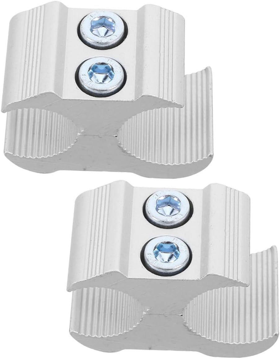 SHERCHPRY 2pcs Aluminum Alloy Pipe Clamp Cane Holder for Wheelchair Sturdy and Convenient Wheelchair Accessory for Mobility Aid Pipe Hose Connector