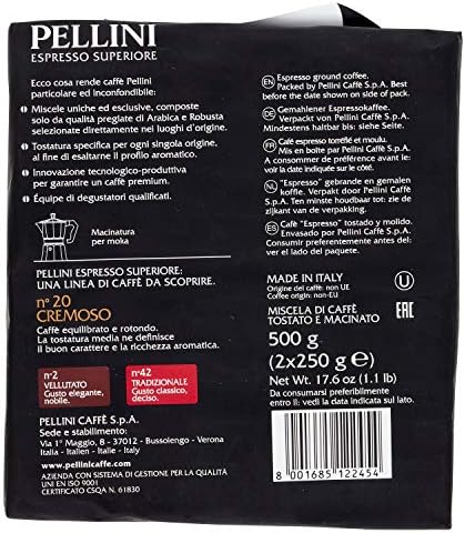 Pellini No. 20 Cremoso Ground BiPack - 2 x 250 grams